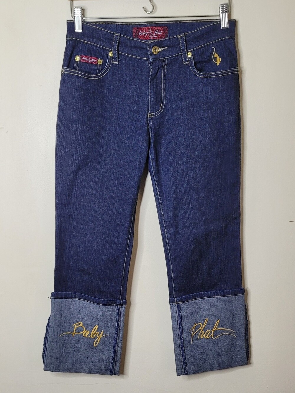 Baby Phat Vintage Y2K Cuffed Jeans Size 5 - Picture 2 of 10